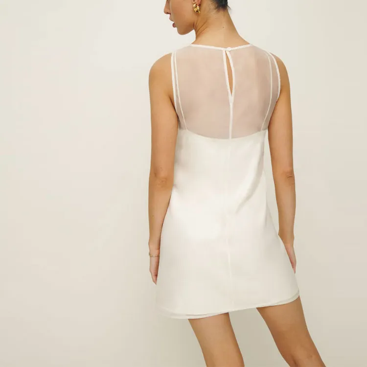 REFORMATION Vina Dress Sleeveless Dress Women's White-2