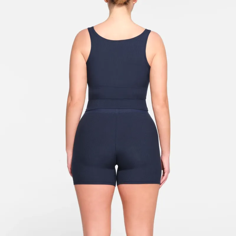 SKIMS SOFT LOUNGE BOXER Underpants Women's NAVY/Marine Blue-3