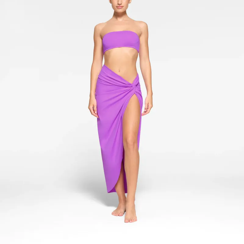 SKIMS SIGNATURE SWIM SARONG SKIRT Swim Dresses & Skirts Women's VIOLET/Violet-1