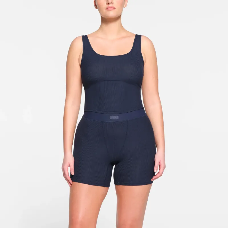 SKIMS SOFT LOUNGE BOXER Underpants Women's NAVY/Marine Blue-1