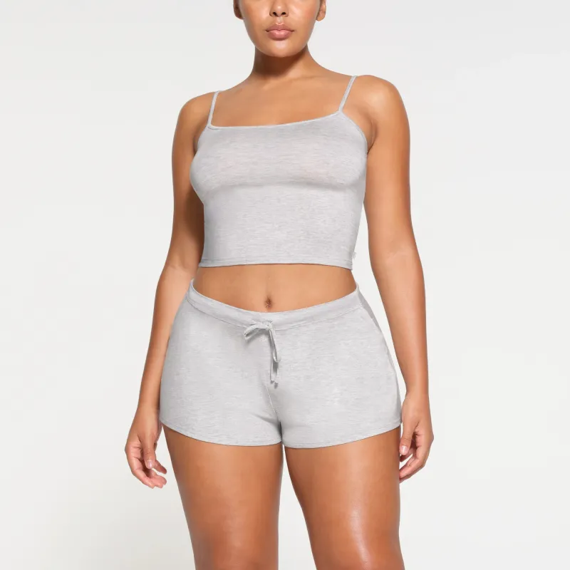 SKIMS SLEEP SHORT Pajama Pants Women's LIGHT HEATHER GREY/Light Heather Gray-1