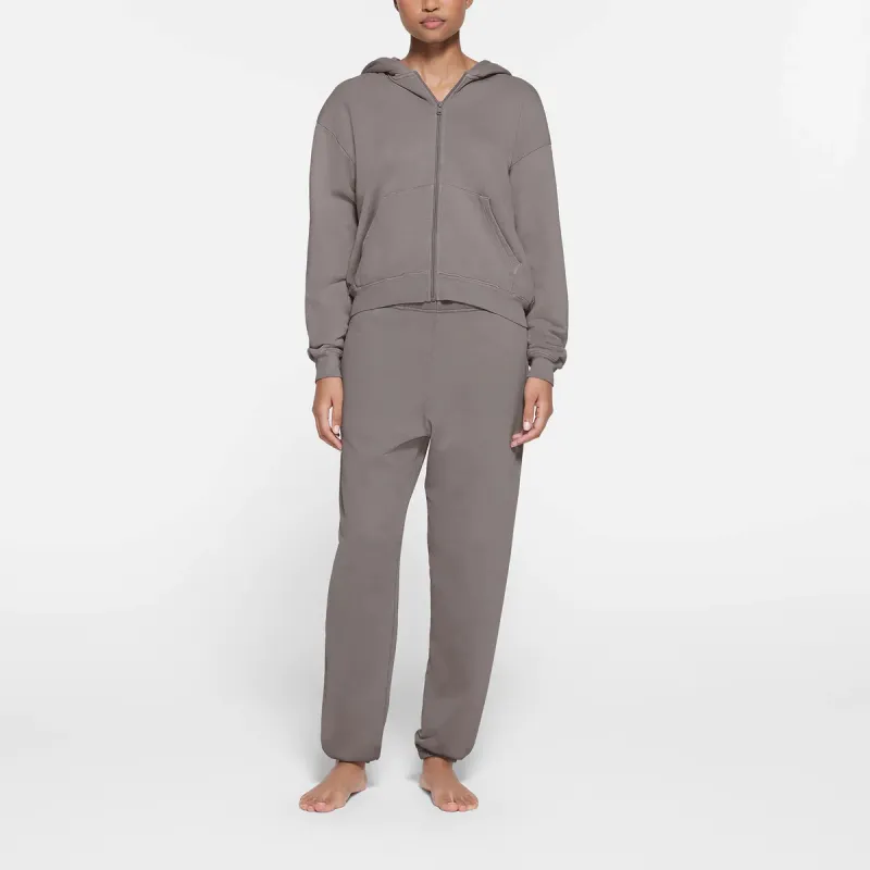 SKIMS FRENCH TERRY JOGGER Knitted Sports Pants Women's SMOKE/Smoke Gray-1