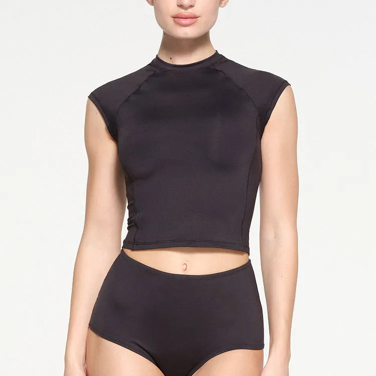 SKIMS SIGNATURE SWIM RAGLAN T-SHIRT Bikini Women's ONYX/Onyx-1