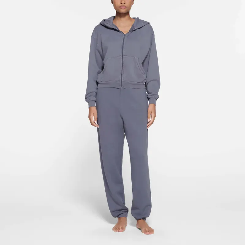 SKIMS FRENCH TERRY JOGGER Knitted Sports Pants Women's Steel Blue/Steel Blue-1