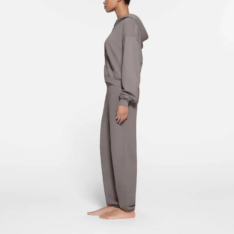 SKIMS FRENCH TERRY JOGGER Knitted Sports Pants Women's SMOKE/Smoke Gray-3