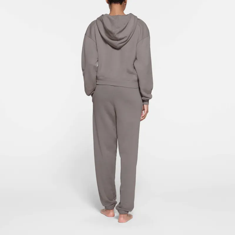 SKIMS FRENCH TERRY CLASSIC ZIP UP HOODIE Sweatshirt Women's SMOKE/Smoke Gray-2