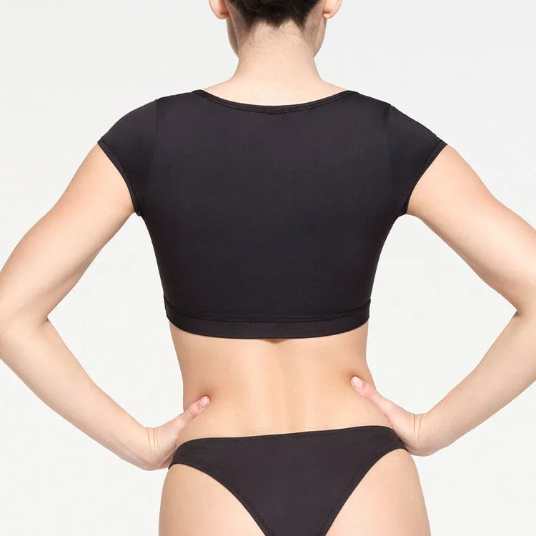 SKIMS SIGNATURE SWIM SUPER CROPPED T-SHIRT Bikini Women's ONYX/Onyx-3