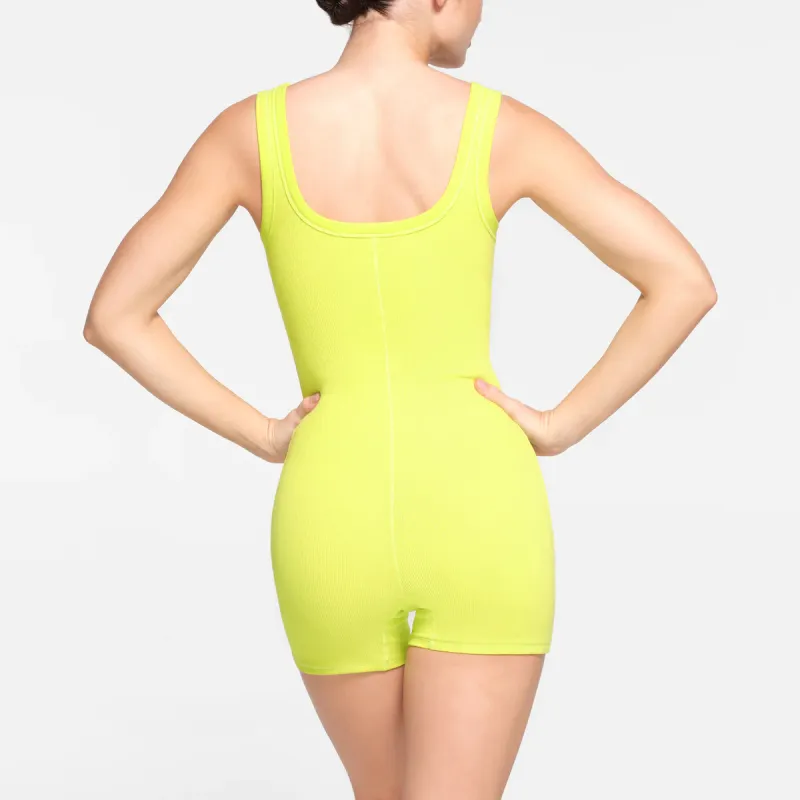 SKIMS COTTON RIB ONESIE Bodysuits Women's DAFFODIL/Daffodil-2