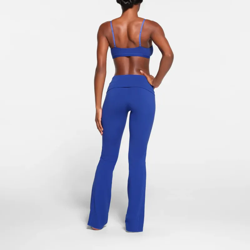 SKIMS COTTON JERSEY FOLDOVER PANT Casual Pants Women's COBALT/Cobalt Blue-1