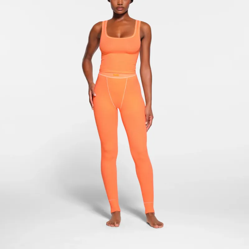 SKIMS COTTON RIB LEGGING Leggings Women's APRICOT/Apricot-1