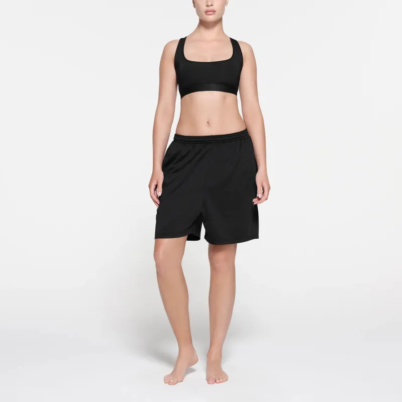 SKIMS TRACK MESH OVERSIZED SHORT Casual Shorts Women's ONYX/Onyx-1
