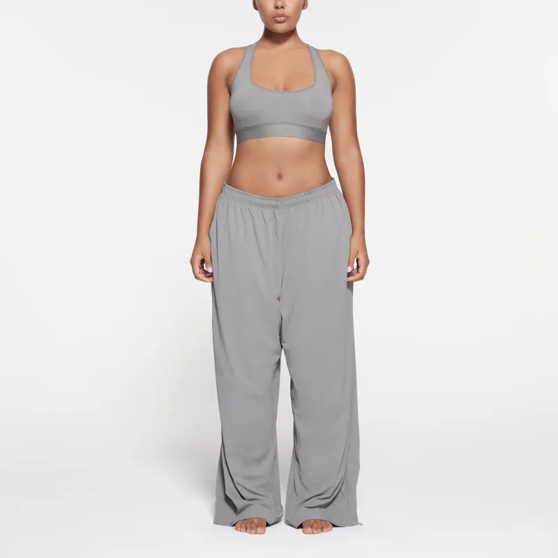 SKIMS TRACK WOVEN NYLON PANT Casual Pants Women's PACIFIC/Pacific Blue-1