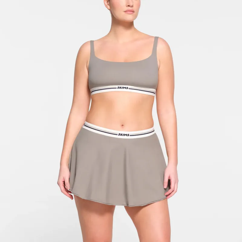 SKIMS FITS EVERYBODY LOGO SKORT Casual Short Skirts Women's SMOKE/Smoke Gray-1