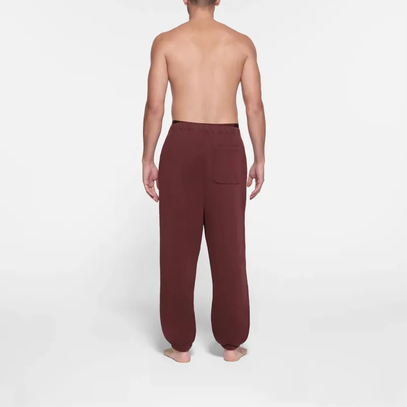 SKIMS TERRY MENS RELAXED JOGGER Casual Pants Men's OXBLOOD/Fuchsia-2