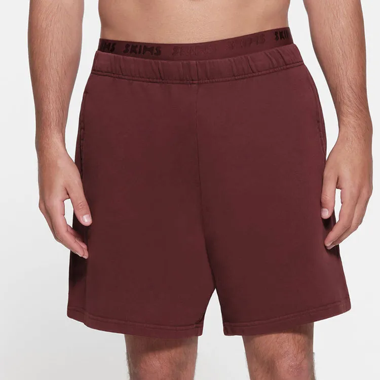 SKIMS TERRY MENS CLASSIC SHORT Casual Shorts Men's OXBLOOD/Fuchsia-1