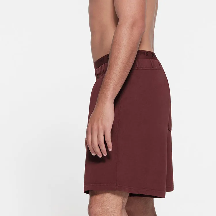 SKIMS TERRY MENS CLASSIC SHORT Casual Shorts Men's OXBLOOD/Fuchsia-3