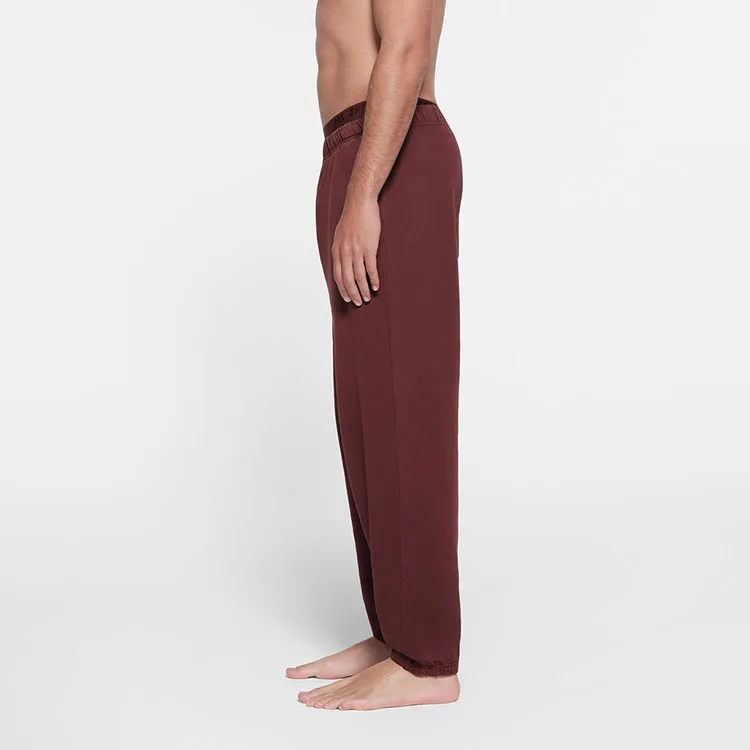 SKIMS TERRY MENS RELAXED JOGGER Casual Pants Men's OXBLOOD/Fuchsia-3