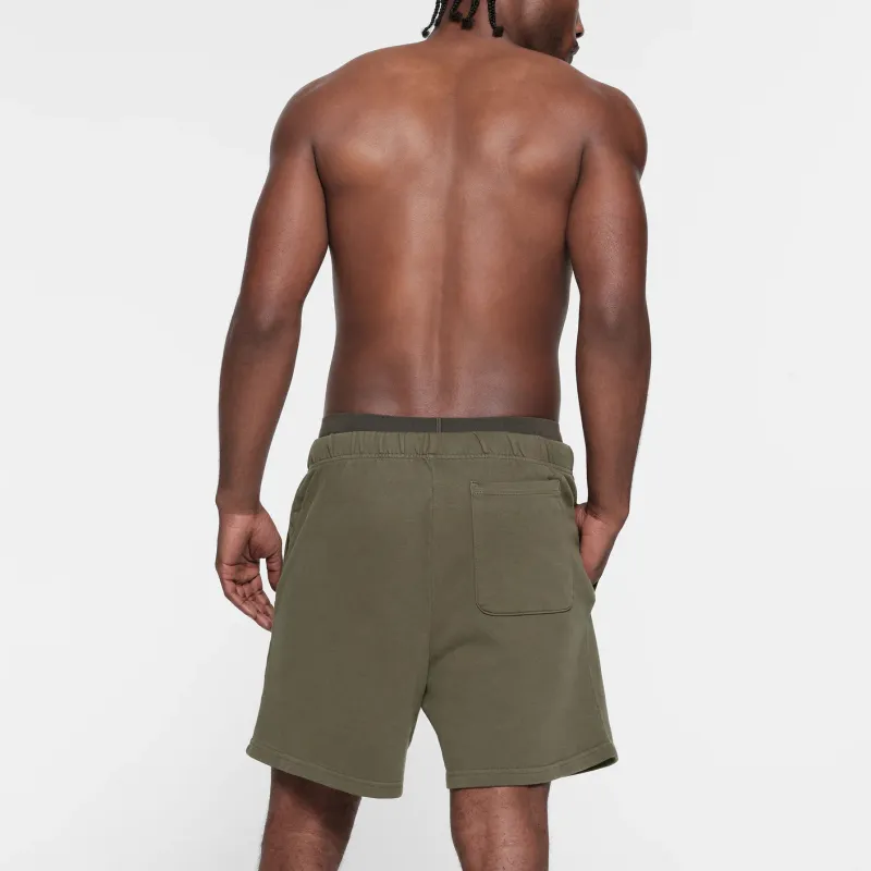 SKIMS TERRY MENS CLASSIC SHORT Casual Shorts Men's MILITARY/Army Green-2