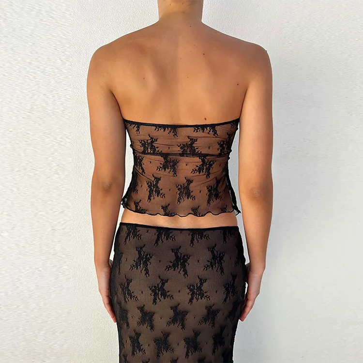 Tiger Mist KAROLINA TOP Strapless Top Women's Black-2