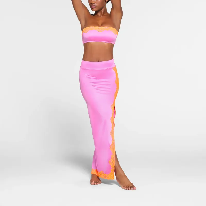 SKIMS LACE SWIM BANDEAU BIKINI TOP Bikini Women's NEON ORCHID/Neon Orchid-1