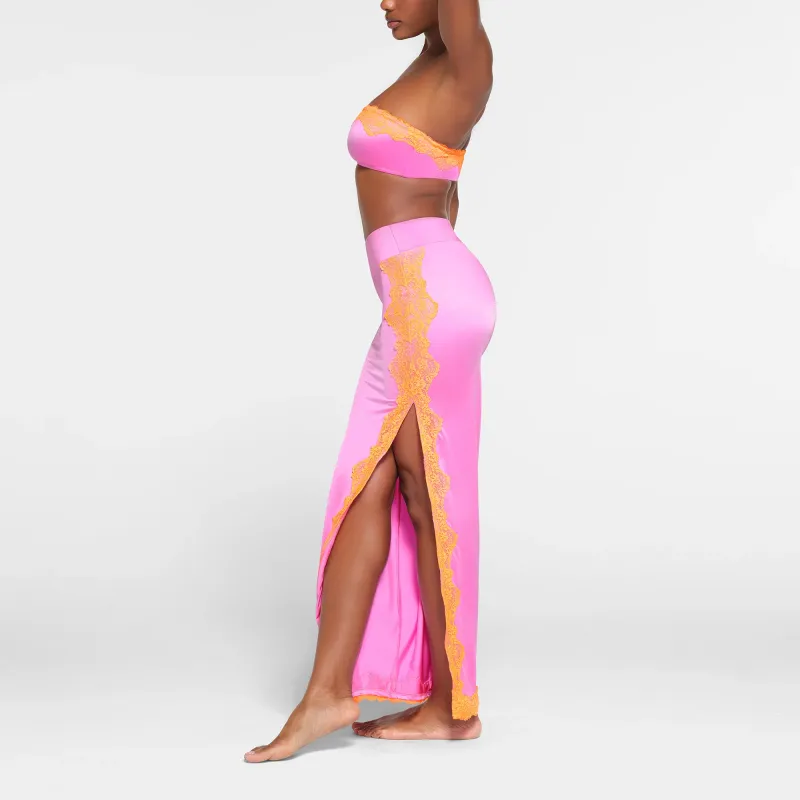 SKIMS LACE SWIM LONG SKIRT Swim Dresses & Skirts Women's NEON ORCHID/Neon Orchid-3
