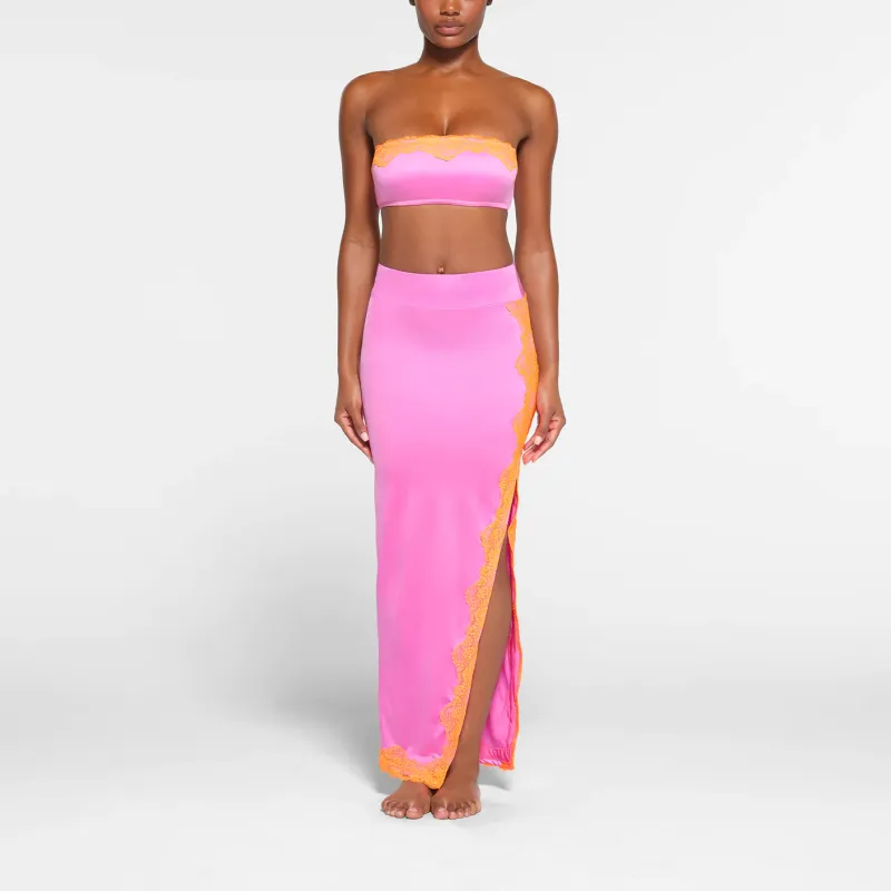 SKIMS LACE SWIM LONG SKIRT Swim Dresses & Skirts Women's NEON ORCHID/Neon Orchid-1