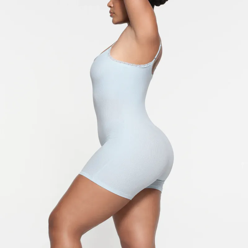 SKIMS Wedding Dress Series SOFT LOUNGE LACE ONESIE Jumpsuit Women's CELESTE/Sky Blue-3