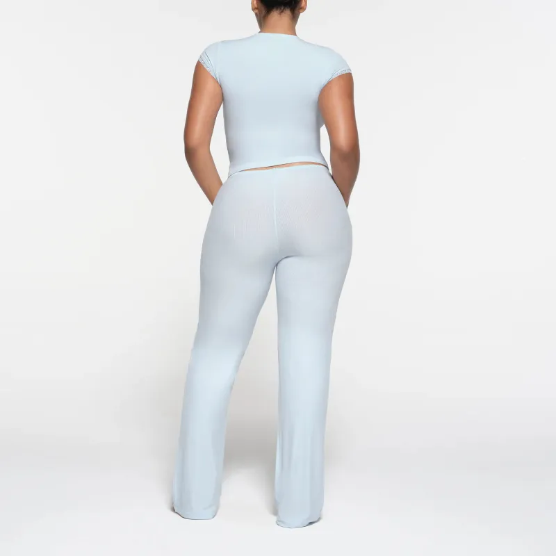SKIMS SOFT LOUNGE LACE PANT Casual Pants Women's CELESTE/Sky Blue-2