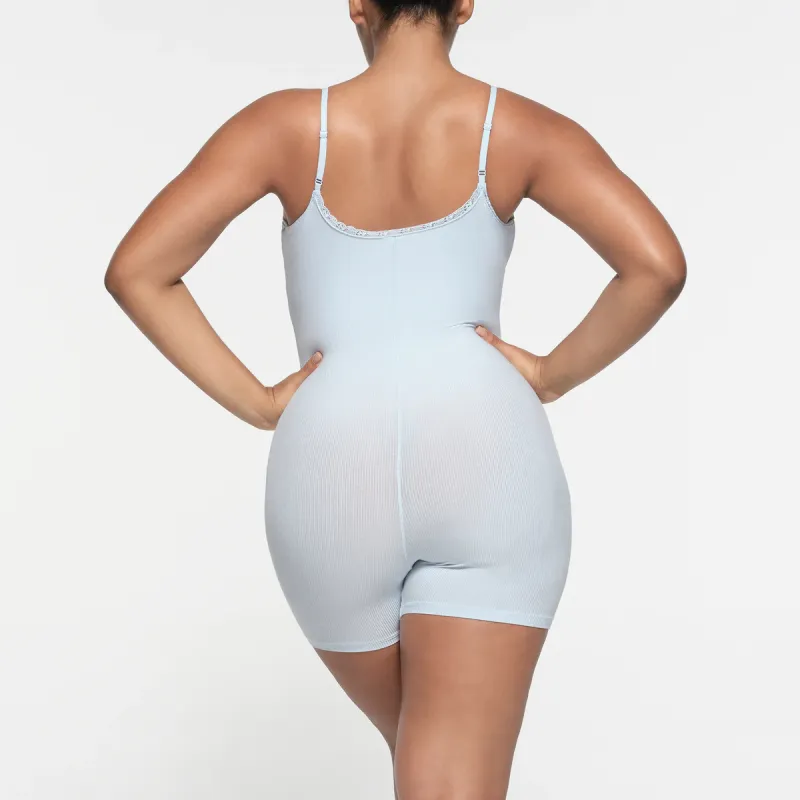 SKIMS Wedding Dress Series SOFT LOUNGE LACE ONESIE Jumpsuit Women's CELESTE/Sky Blue-2