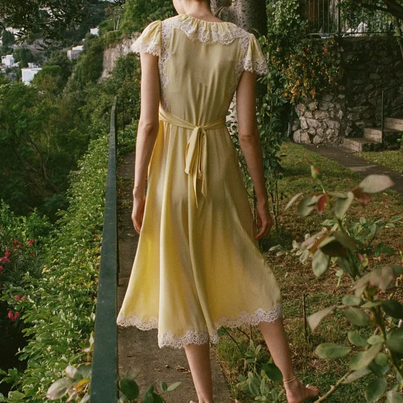 DOEN GRACE DRESS Short-Sleeved Dresses Women's Yellow-2