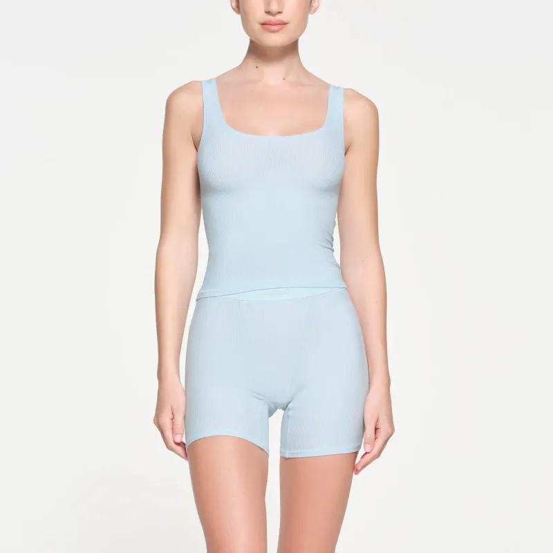 SKIMS SOFT LOUNGE BOXER Underpants Women's CELESTE/Sky Blue-1