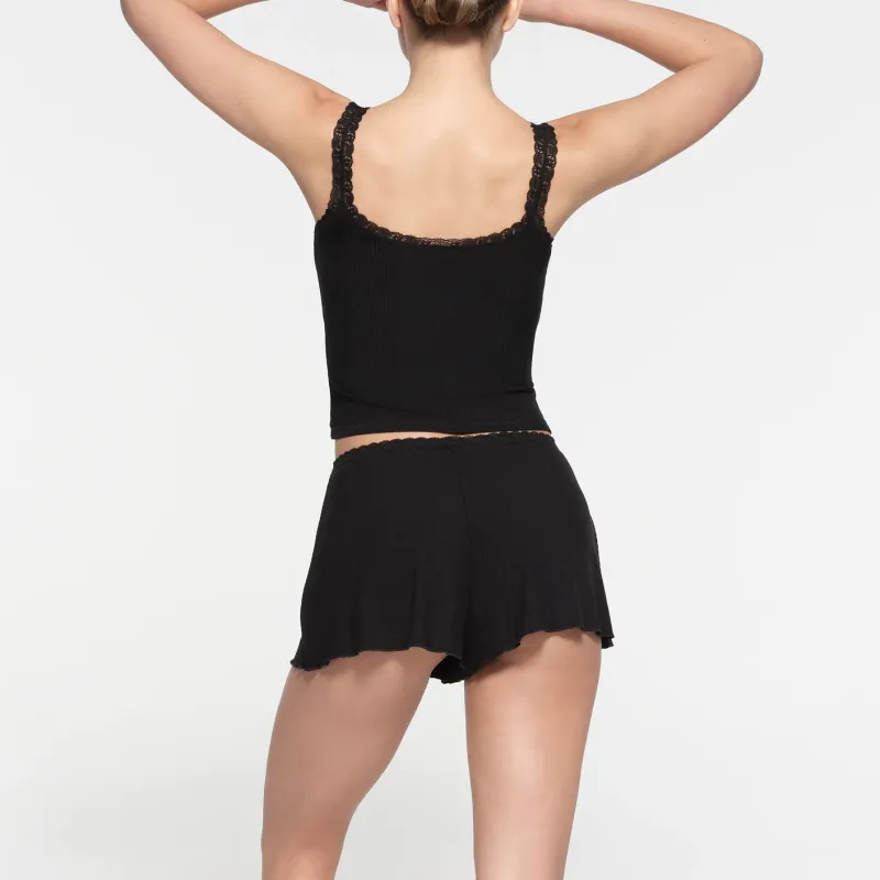 SKIMS SOFT LOUNGE LACE SHORT Casual Shorts Women's ONYX/Onyx-2