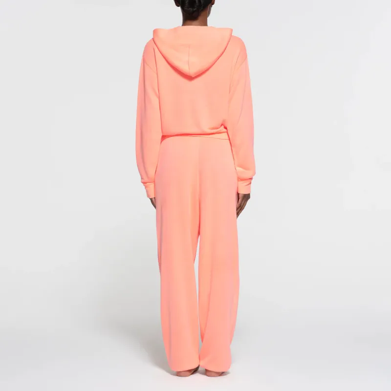 SKIMS MODAL FRENCH TERRY CLASSIC HOODIE Sweatshirt Women's NEON ORANGE-2