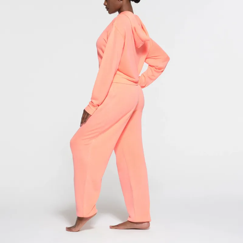 SKIMS MODAL FRENCH TERRY CLASSIC HOODIE Sweatshirt Women's NEON ORANGE-3
