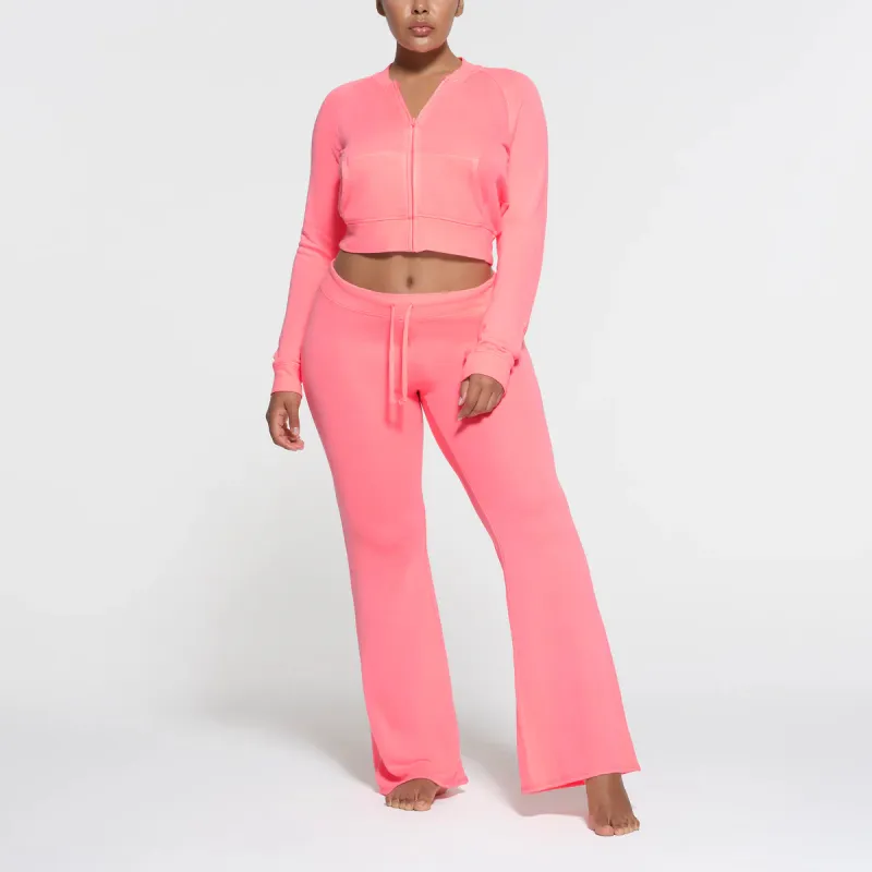 SKIMS MODAL FRENCH TERRY FLARE PANT Casual Pants Women's CORAL/Coral-1