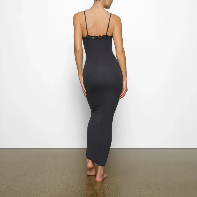 SKIMS FITS EVERYBODY LACE LONG SLIP DRESS Slip Dress Women's ONYX/Onyx-2