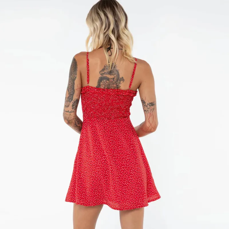 PRINCESS POLLY LOVE BIRDS MINI DRESS Slip Dresses Women's RED/Red-2