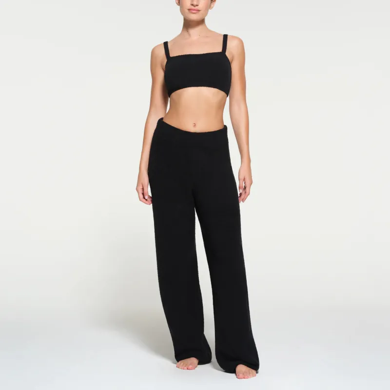SKIMS COZY KNIT STRAIGHT LEG PANT Pajama Pants Women's ONYX/Onyx-1