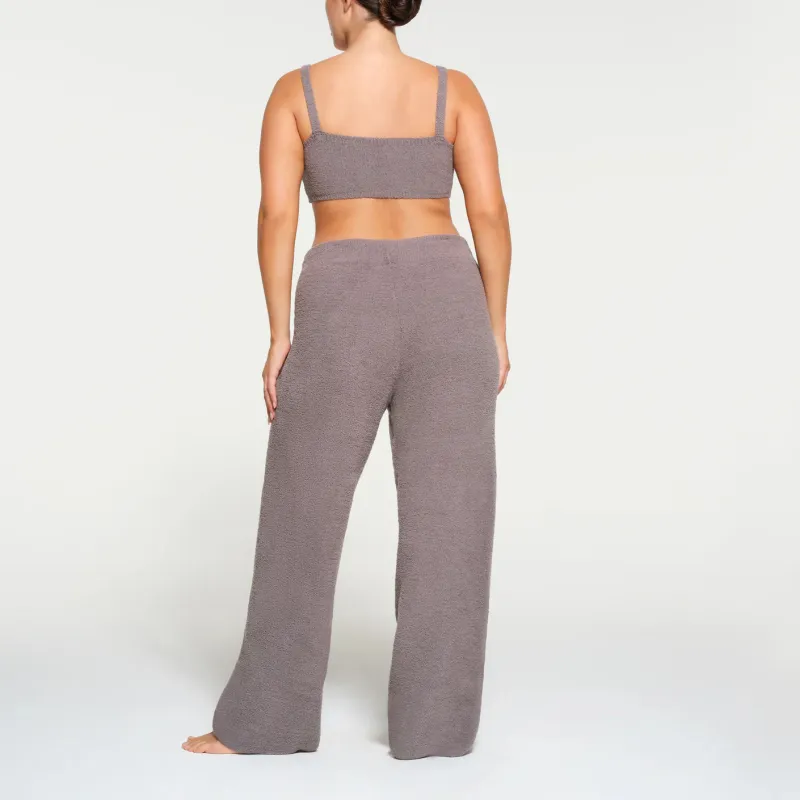 SKIMS COZY KNIT STRAIGHT LEG PANT Pajama Pants Women's GREY CHALK/Gray Pink-2