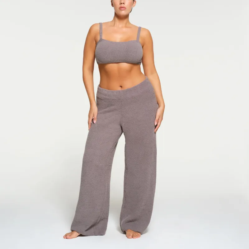 SKIMS COZY KNIT STRAIGHT LEG PANT Pajama Pants Women's GREY CHALK/Gray Pink-1