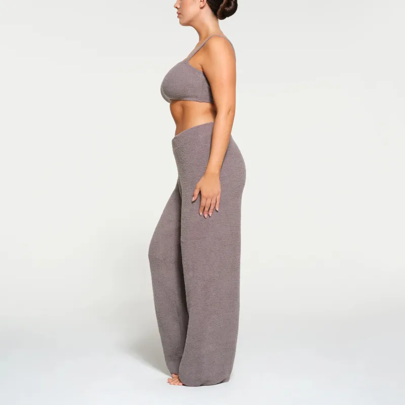 SKIMS COZY KNIT STRAIGHT LEG PANT Pajama Pants Women's GREY CHALK/Gray Pink-3