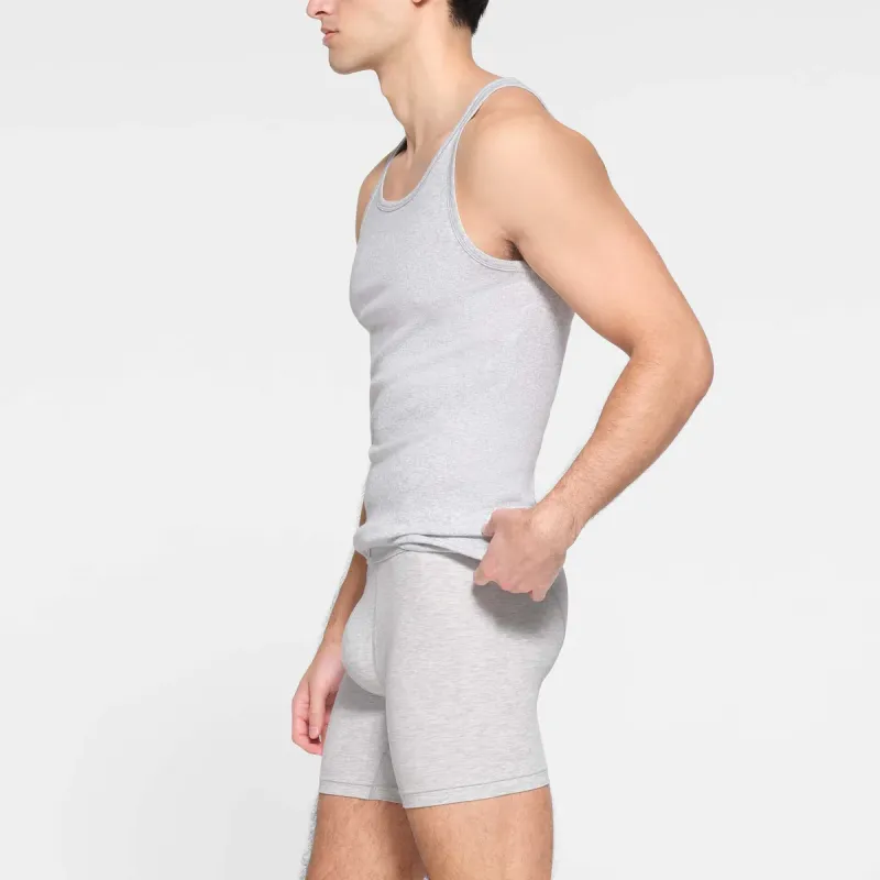 SKIMS COTTON MENS RIB TANK 3 PACK Tank Top Men's 3 Pack HEATHER MULTI/Heather Multicolor-5