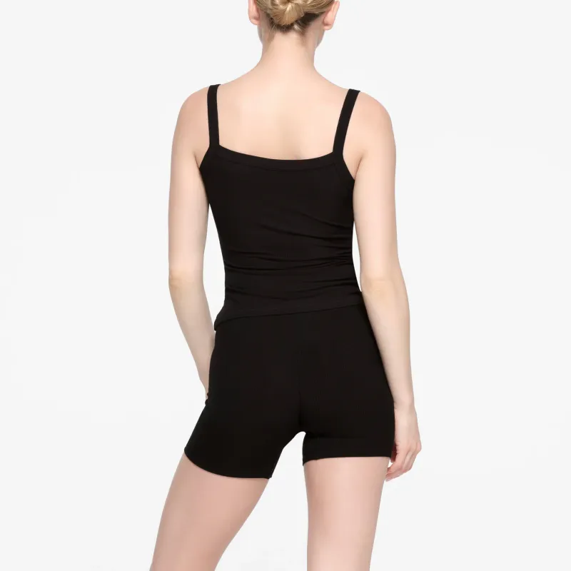 SKIMS SOFT LOUNGE SCOOP NECK TANK Camisole Women's ONYX/Onyx-3