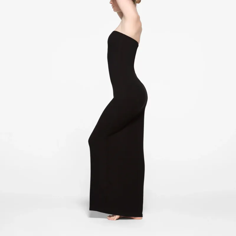 SKIMS SOFT LOUNGE TUBE DRESS Sleeveless Dress Women's ONYX/Onyx-3