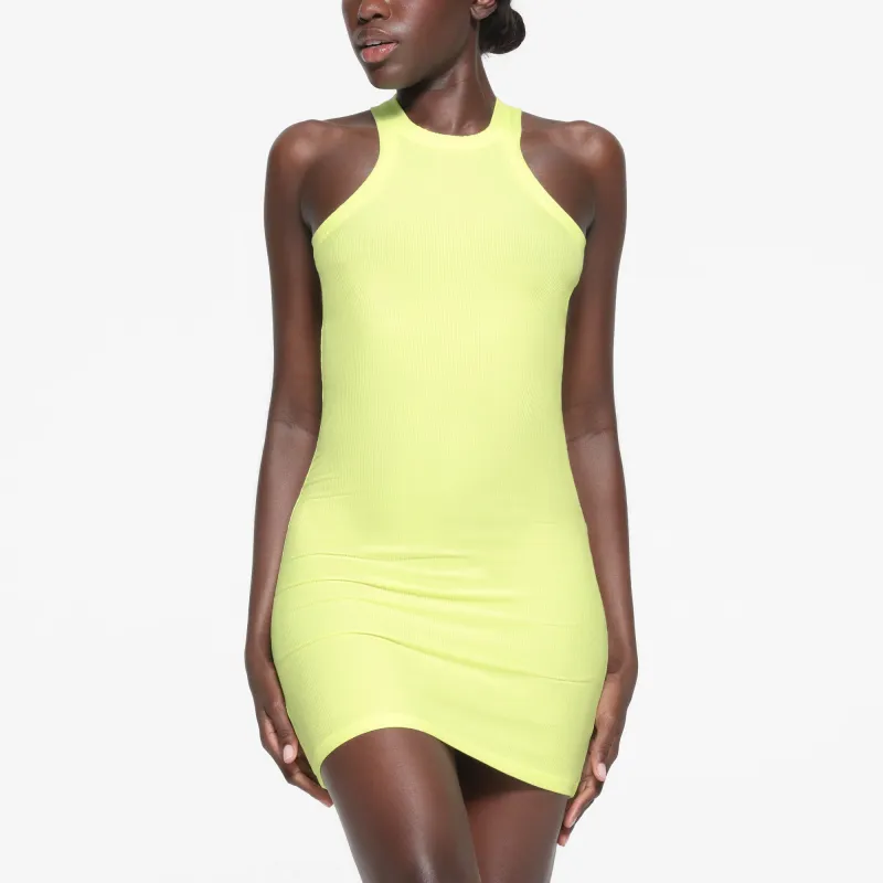 SKIMS SOFT LOUNGE TANK MINI DRESS Sleeveless Dress Women's LEMONADE/Lemon-1