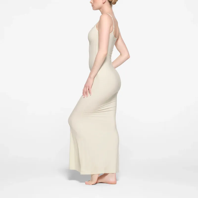SKIMS SOFT LOUNGE LONG SLIP DRESS Slip Dress Women's BONE/Bone-3