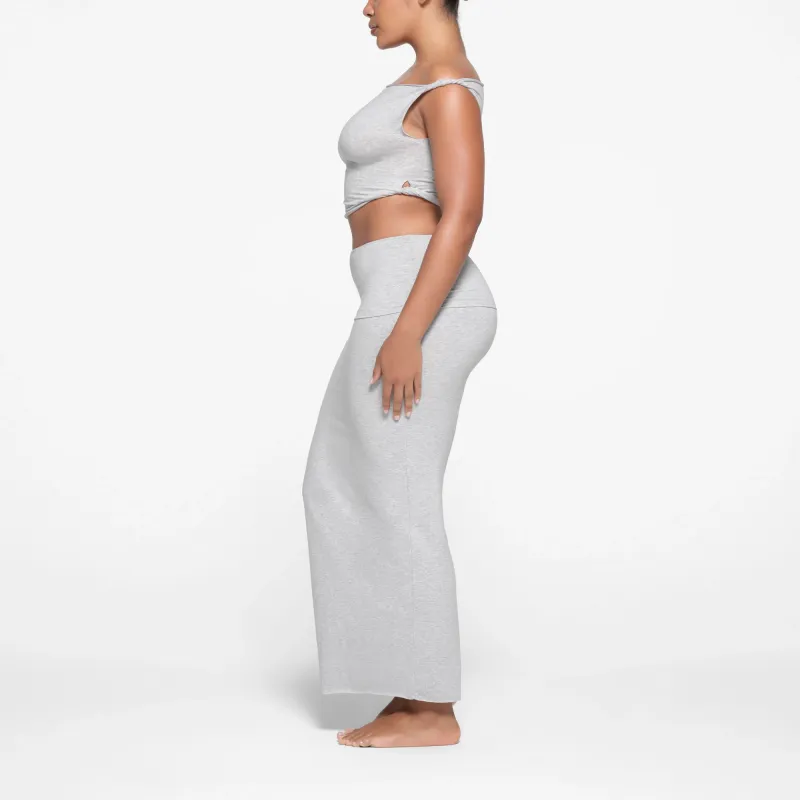 SKIMS COTTON TWIST CROPPED TOP Tank Tops Women's Light Heather Grey-3