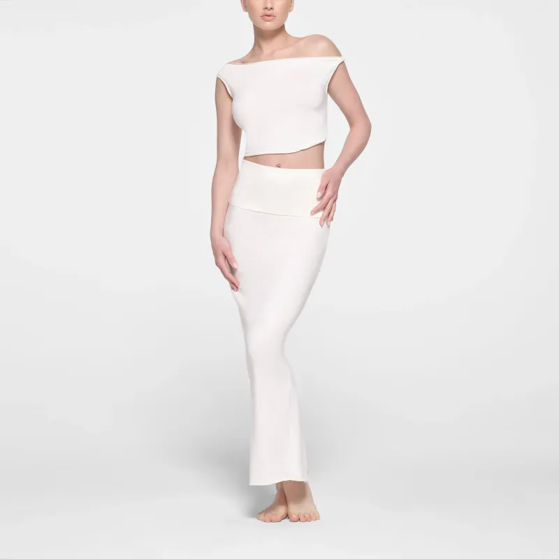 SKIMS COTTON TWIST CROPPED TOP Tank Tops Women's MARBLE/Marble-1