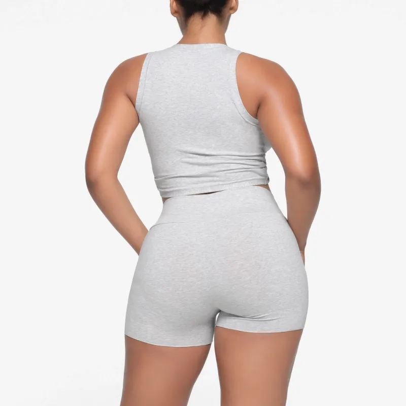 SKIMS COTTON TWIST SHORT Casual Shorts Women's Light Heather Grey-2