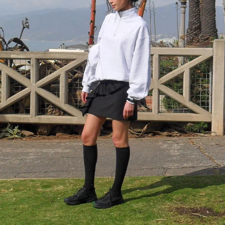 LOW CLASSIC Lc Collection RUFFLED MINI SKIRT Casual Short Skirts Women's BLACK/Black-4
